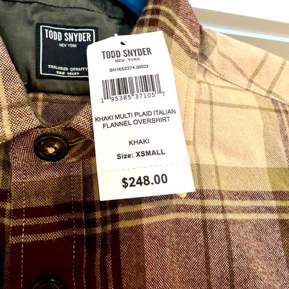 NWT Todd Snyder Flannel with suede elbow patches - Picture 2 of 2